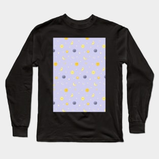 emoji moon Long Sleeve T-Shirt